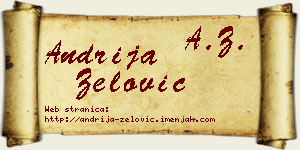 Andrija Zelović vizit kartica